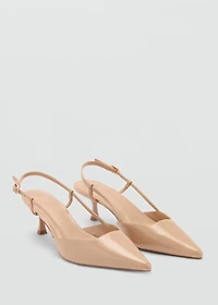 Patent leather-effect heeled shoes