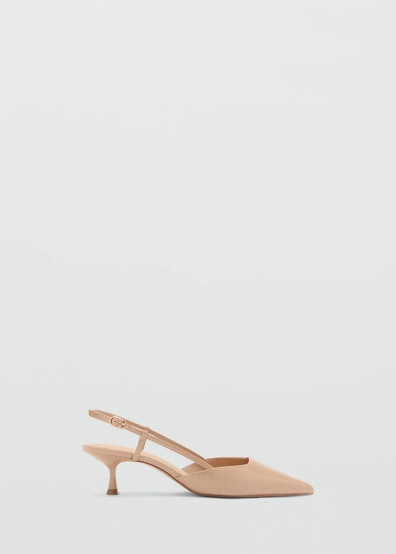 Patent leather-effect heeled shoes
