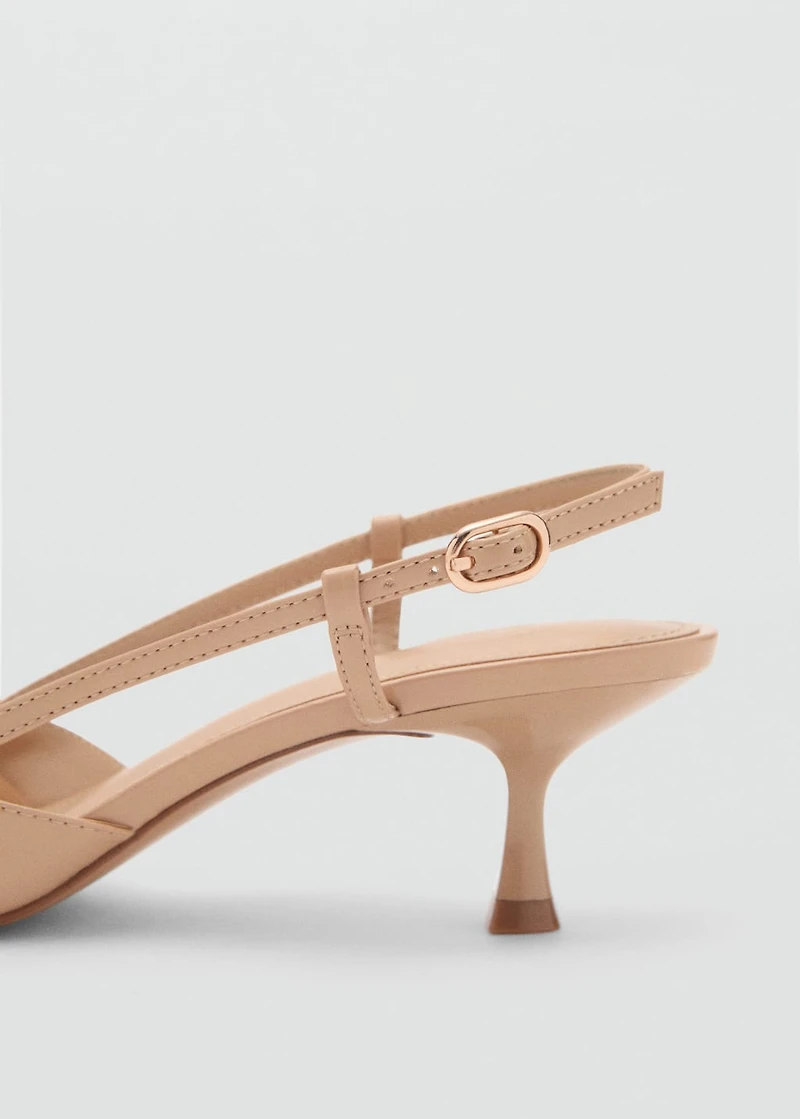 Patent leather-effect heeled shoes
