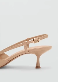 Patent leather-effect heeled shoes