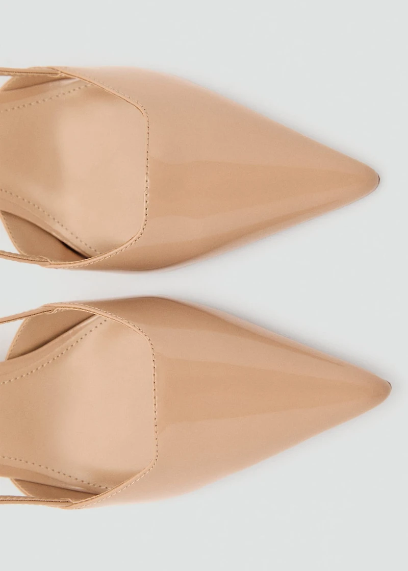 Patent leather-effect heeled shoes