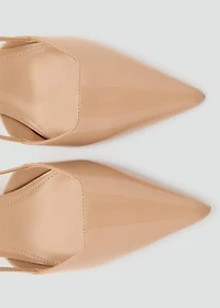 Patent leather-effect heeled shoes