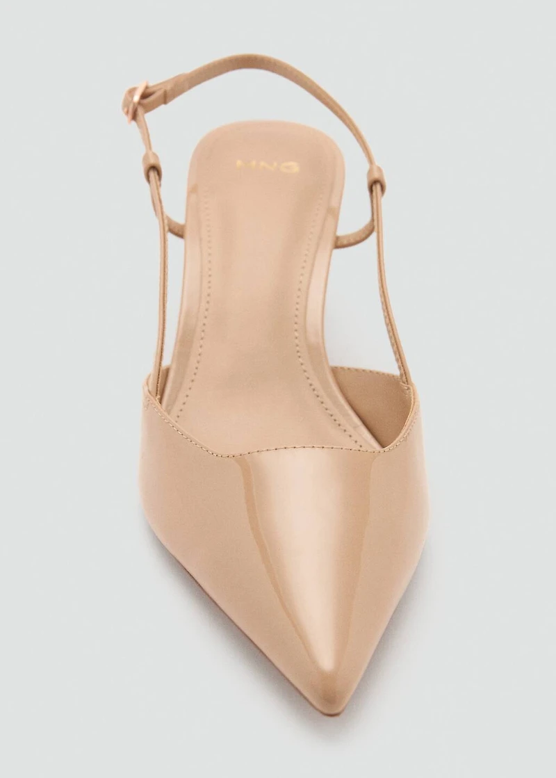Patent leather-effect heeled shoes