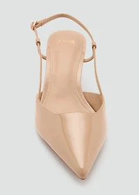 Patent leather-effect heeled shoes