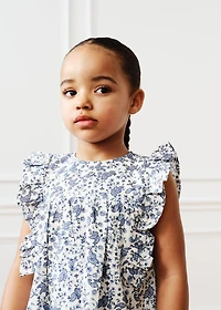 Ruffled printed dress
