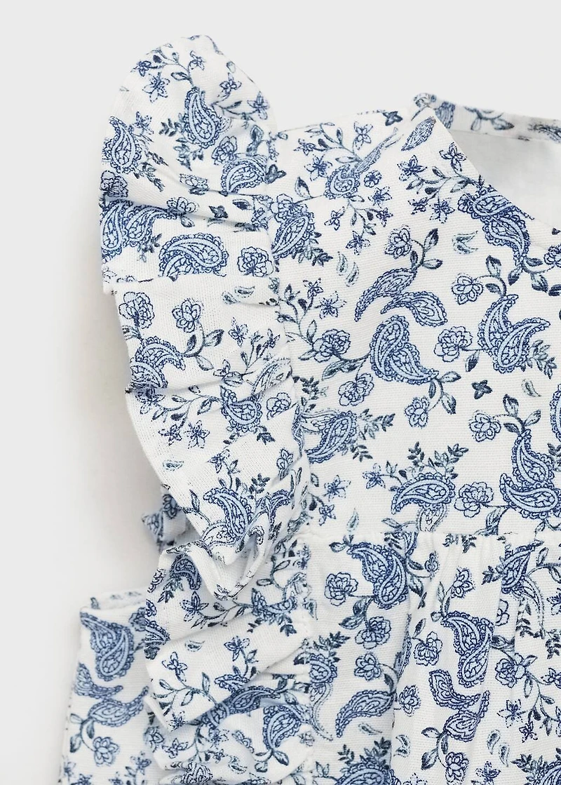 Ruffled printed dress
