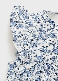 Ruffled printed dress