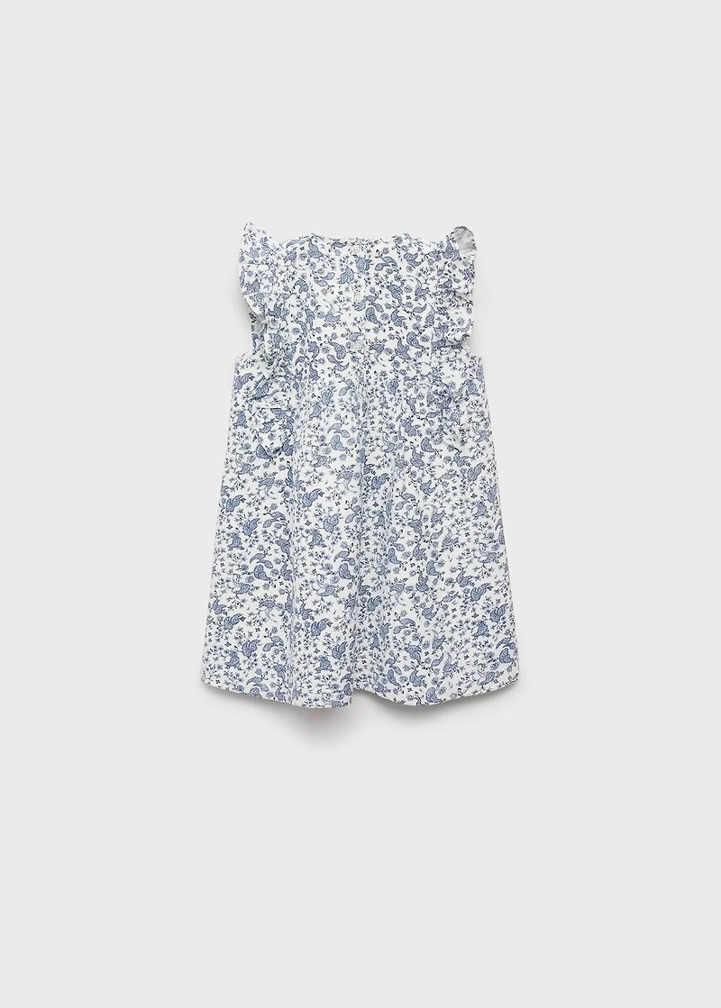 Ruffled printed dress