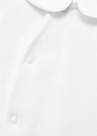 Cotton bodysuit with Peter Pan collar