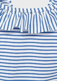 Ruffle striped swimsuit