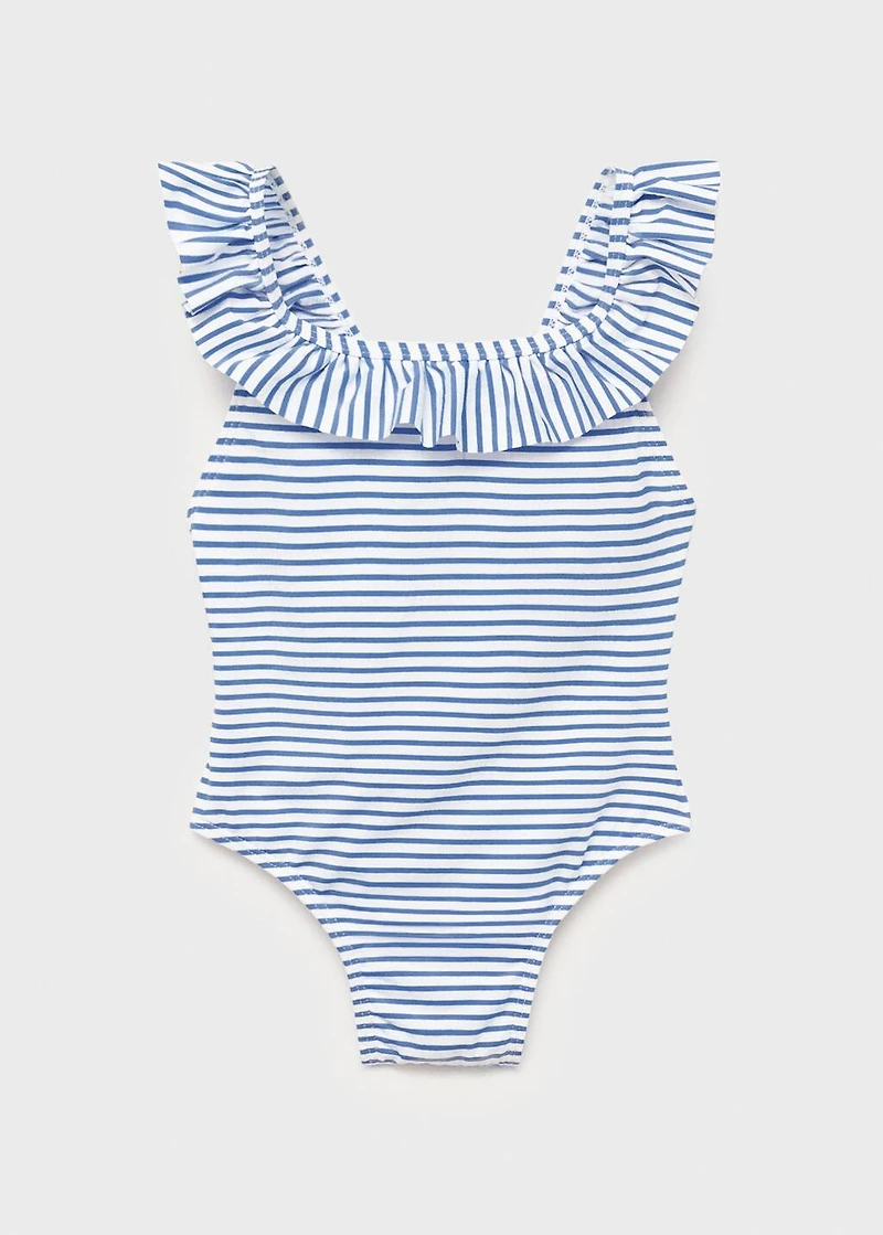 Ruffle striped swimsuit