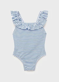 Ruffle striped swimsuit