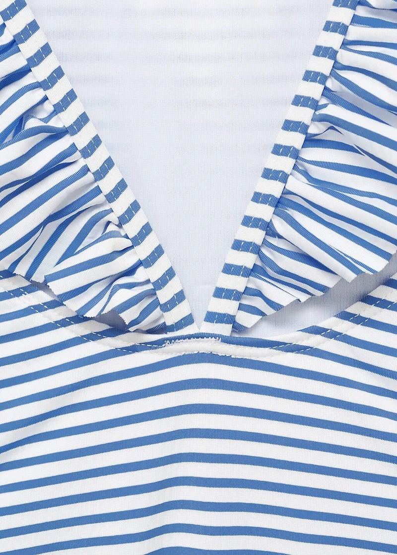 Ruffle striped swimsuit