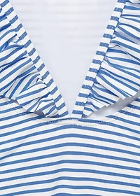 Ruffle striped swimsuit