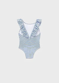 Ruffle striped swimsuit