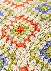Crochet multi-colored children's cushion cover 30x40 cm