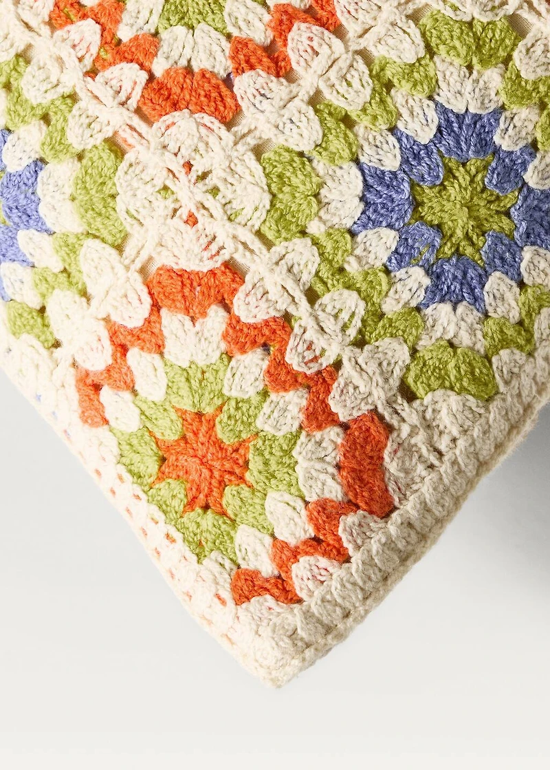 Crochet multi-colored children's cushion cover 30x40 cm