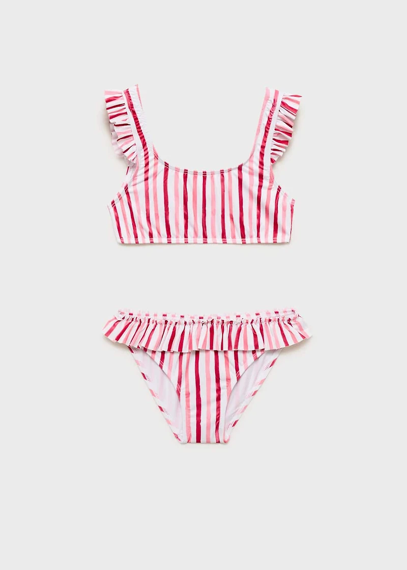 Ruffle striped bikini