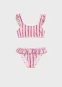 Ruffle striped bikini