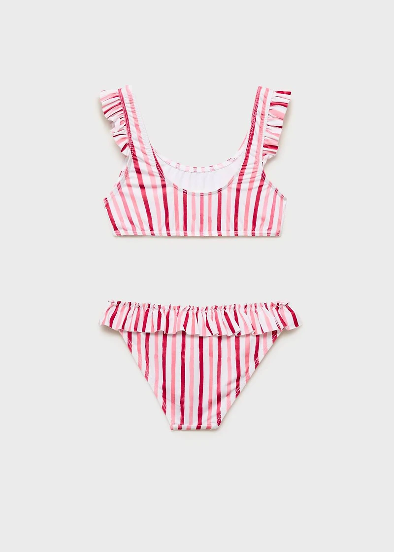 Ruffle striped bikini