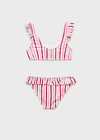 Ruffle striped bikini