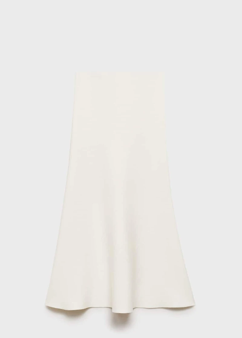 Fine-knit peplum skirt