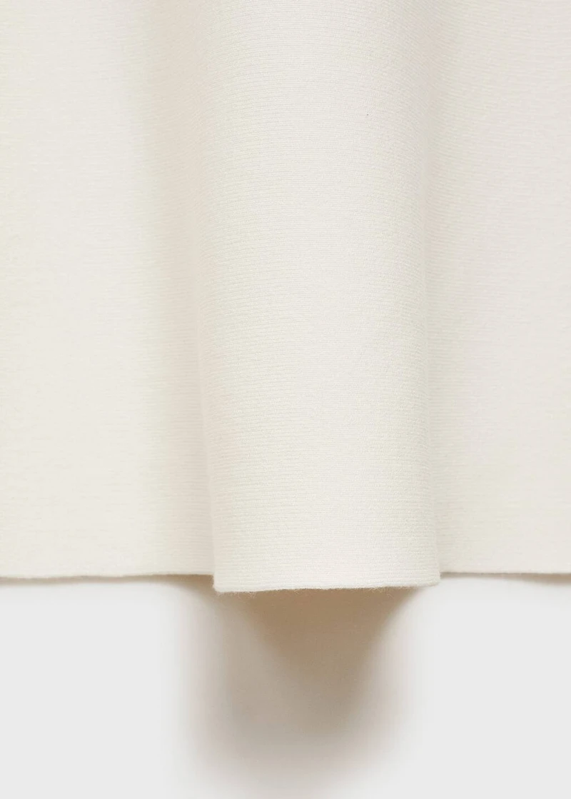 Fine-knit peplum skirt