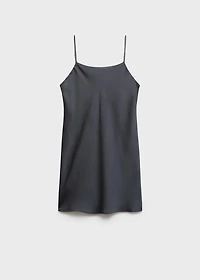 Satin nightgown with straps