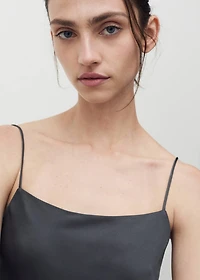 Satin nightgown with straps