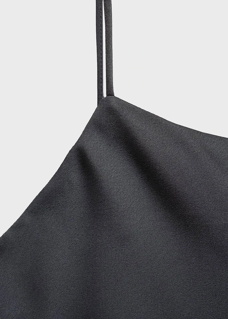 Satin nightgown with straps