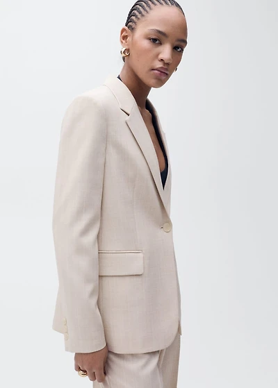 Structured suit jacket