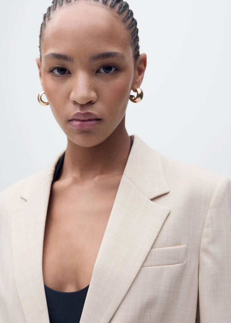 Structured suit jacket