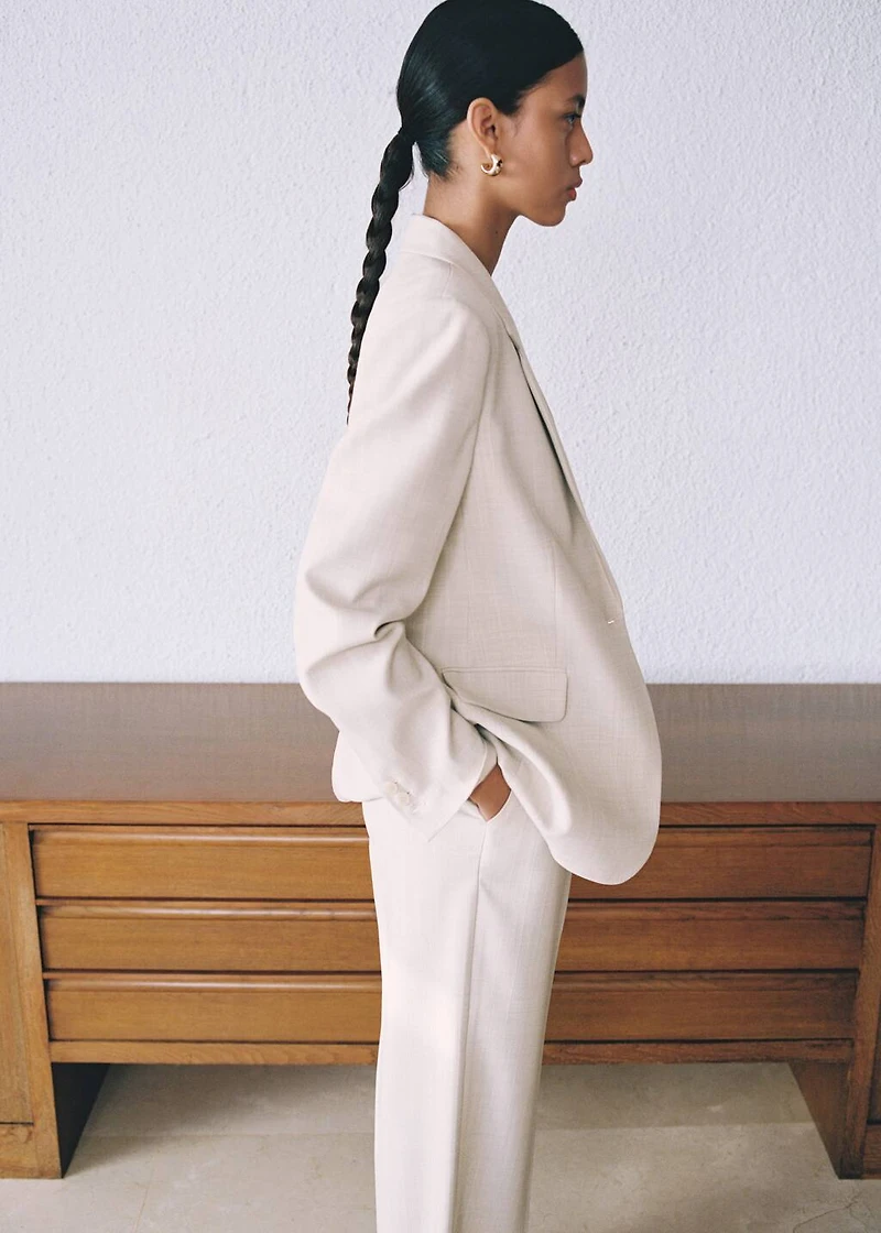 Structured suit jacket