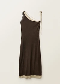 Combined lyocell knitted dress