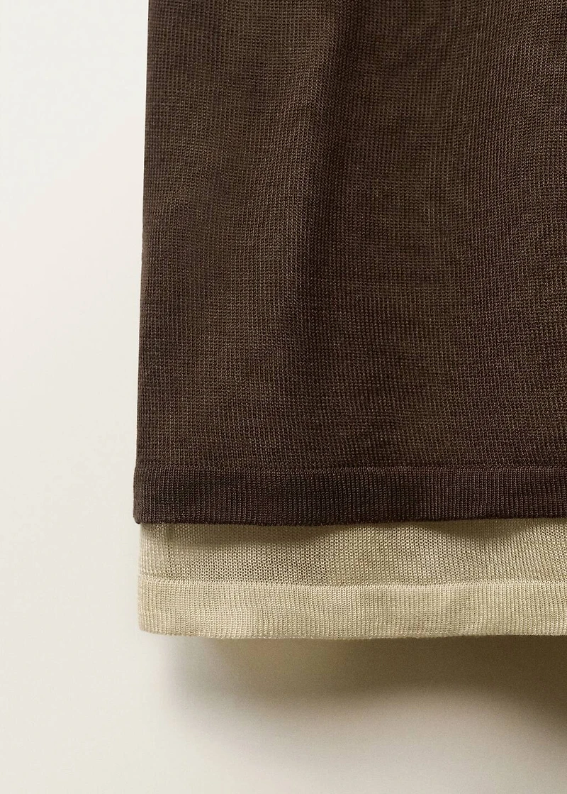 Combined lyocell knitted dress