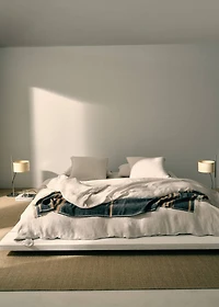 Washed linen duvet cover for / cm bed
