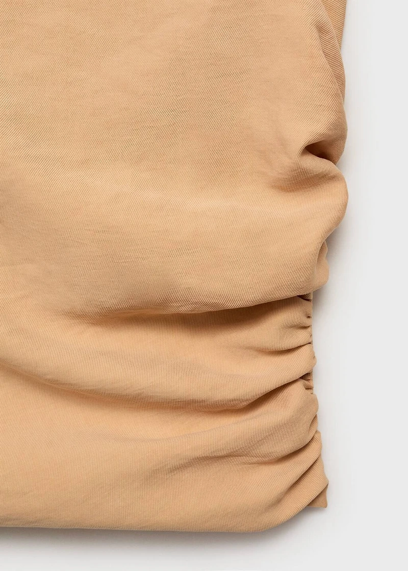Lyocell top with gathered detail