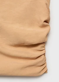 Lyocell top with gathered detail