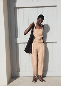 Lyocell top with gathered detail