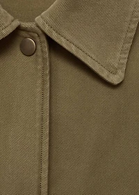 Cotton overshirt with lace detail