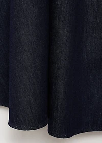 Flared denim skirt