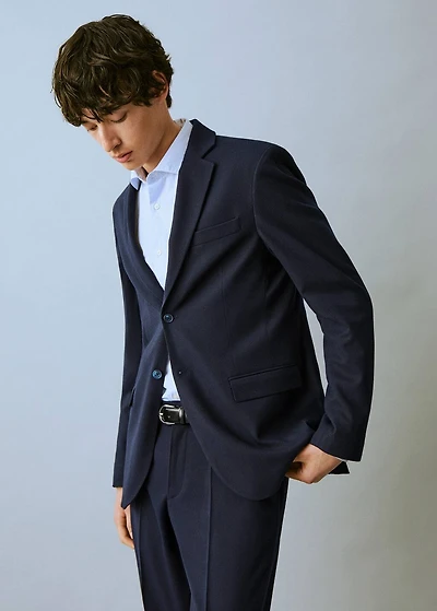 Slim-fit cotton piqué jacket