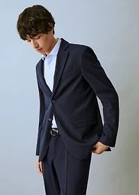 Slim-fit cotton piqué jacket