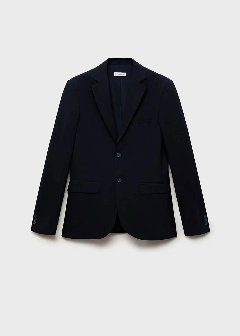 Slim-fit cotton piqué jacket