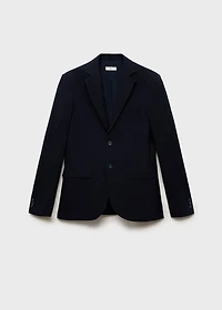 Slim-fit cotton piqué jacket