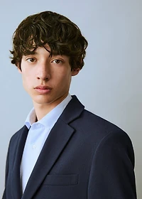 Slim-fit cotton piqué jacket