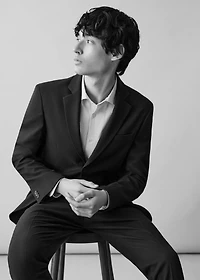 Slim-fit cotton piqué jacket