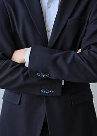 Slim-fit cotton piqué jacket