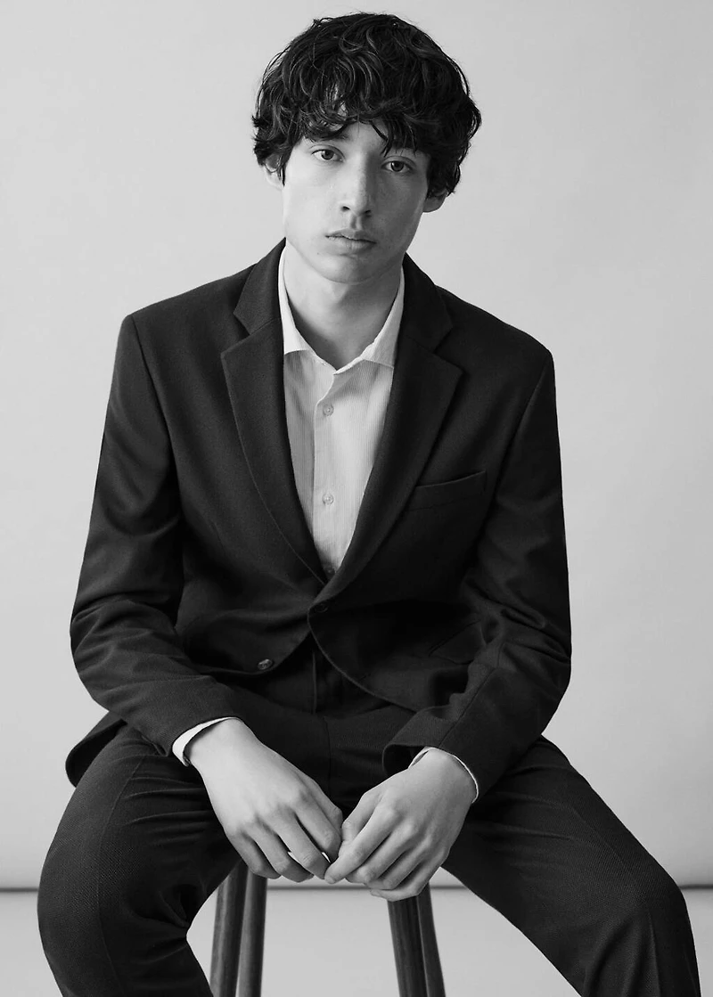 Slim-fit cotton piqué jacket