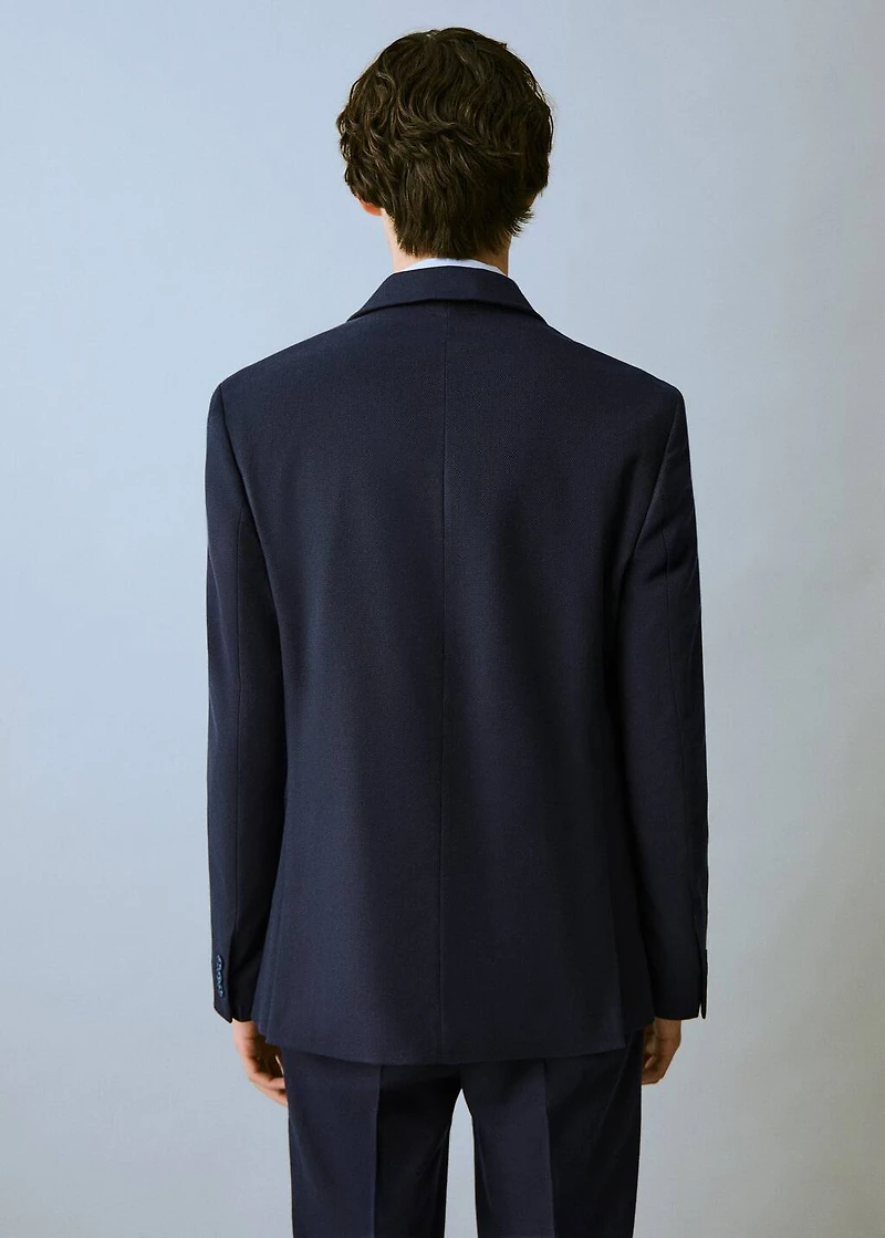 Slim-fit cotton piqué jacket
